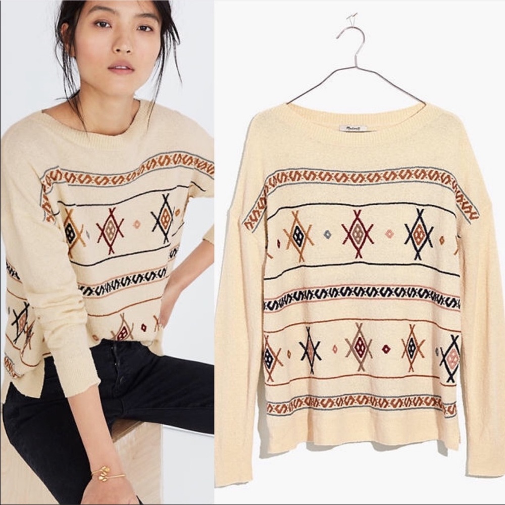 NWOT Madewell Tribal Sweater
